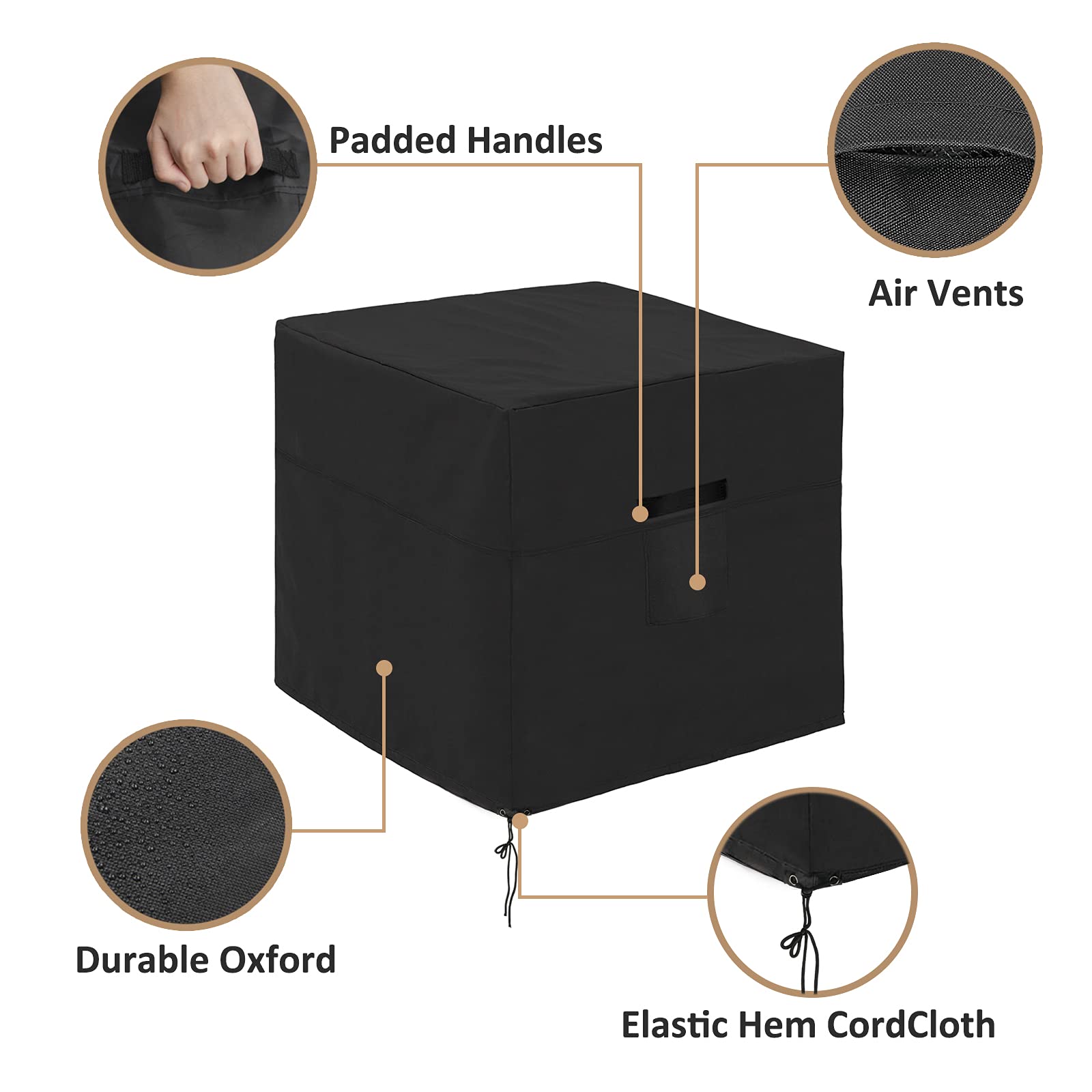 Air Conditioner Cover for Outside Unit, Heavy Duty Large Universal Veranda, Winter AC Cover for Standard American Furniture Central Outdoor 34 x 34 x 30 inch - Image 9