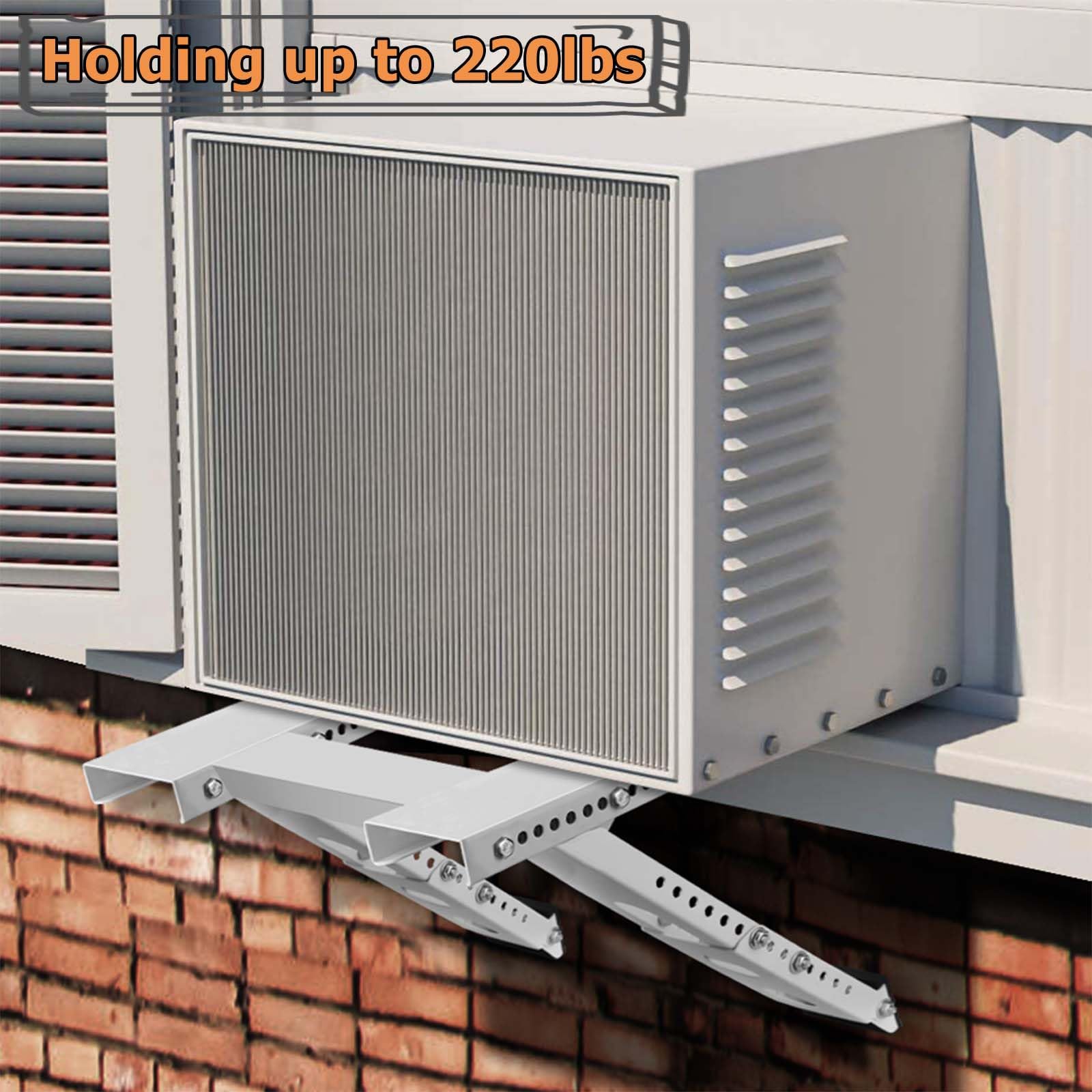 Air Conditioner Support Bracket, AC Brackets for Windows No Drilling, Heavy Duty Window AC Support Bracket for Window 2 Arms Support Up to 220lbs - Image 3