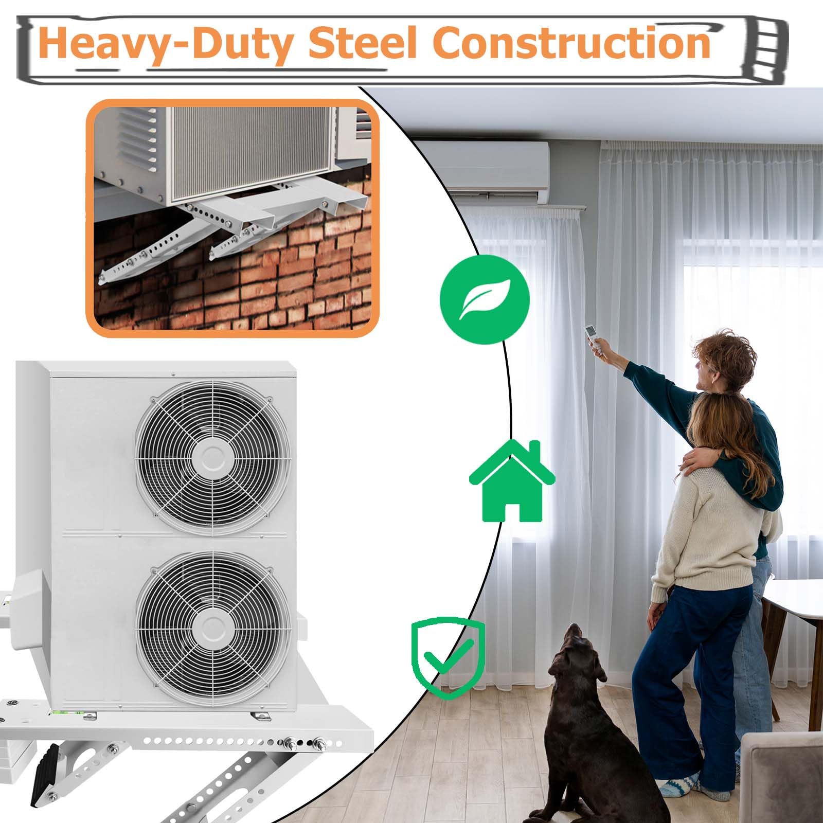 Air Conditioner Support Bracket, AC Brackets for Windows No Drilling, Heavy Duty Window AC Support Bracket for Window 2 Arms Support Up to 220lbs - Image 6