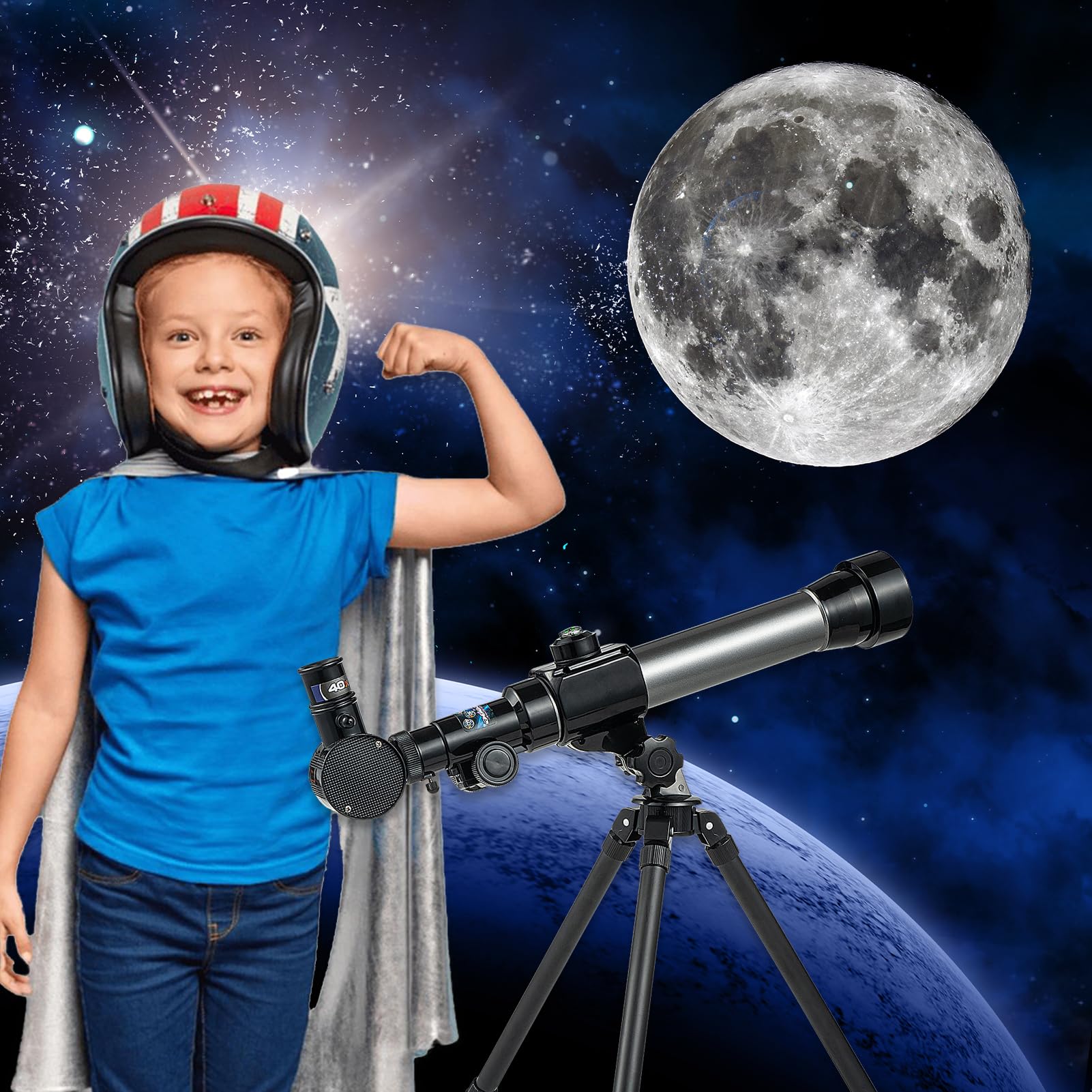 Astronomical Telescope, Professional 20X 30X 40X Astronomical Landscape Telescope with Tripod, Portable for Beginners - Image 6