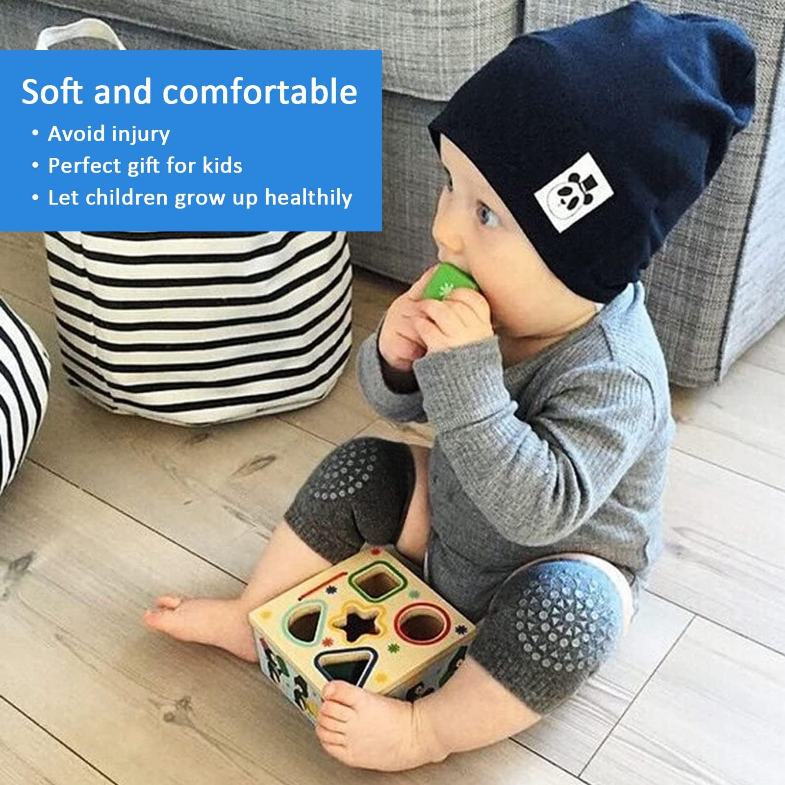 Baby knee Pads for Crawling - Anti Slip Unisex Baby Knee Protectors - Toddler Knee Pads Gift Idea for Baby - Image 4