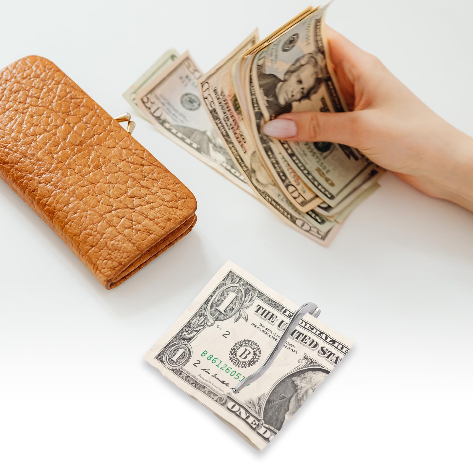 Little World 4PCS Money Clip - Stainless Steel Spring Money Clip for Men, Minimalist Mens Money Clip Front Pocket Wallet (70MM) - Image 3