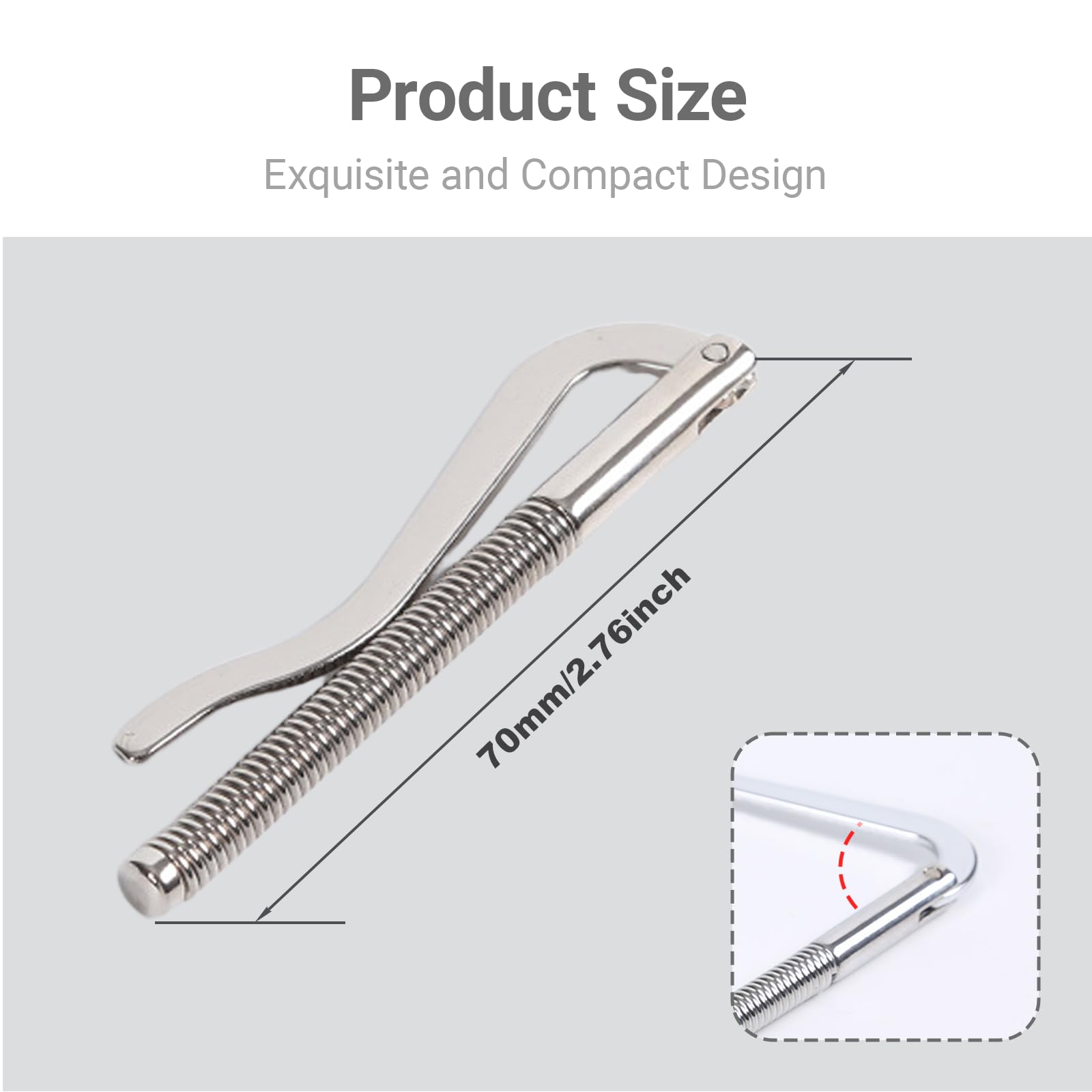 Little World 4PCS Money Clip - Stainless Steel Spring Money Clip for Men, Minimalist Mens Money Clip Front Pocket Wallet (70MM) - Image 7