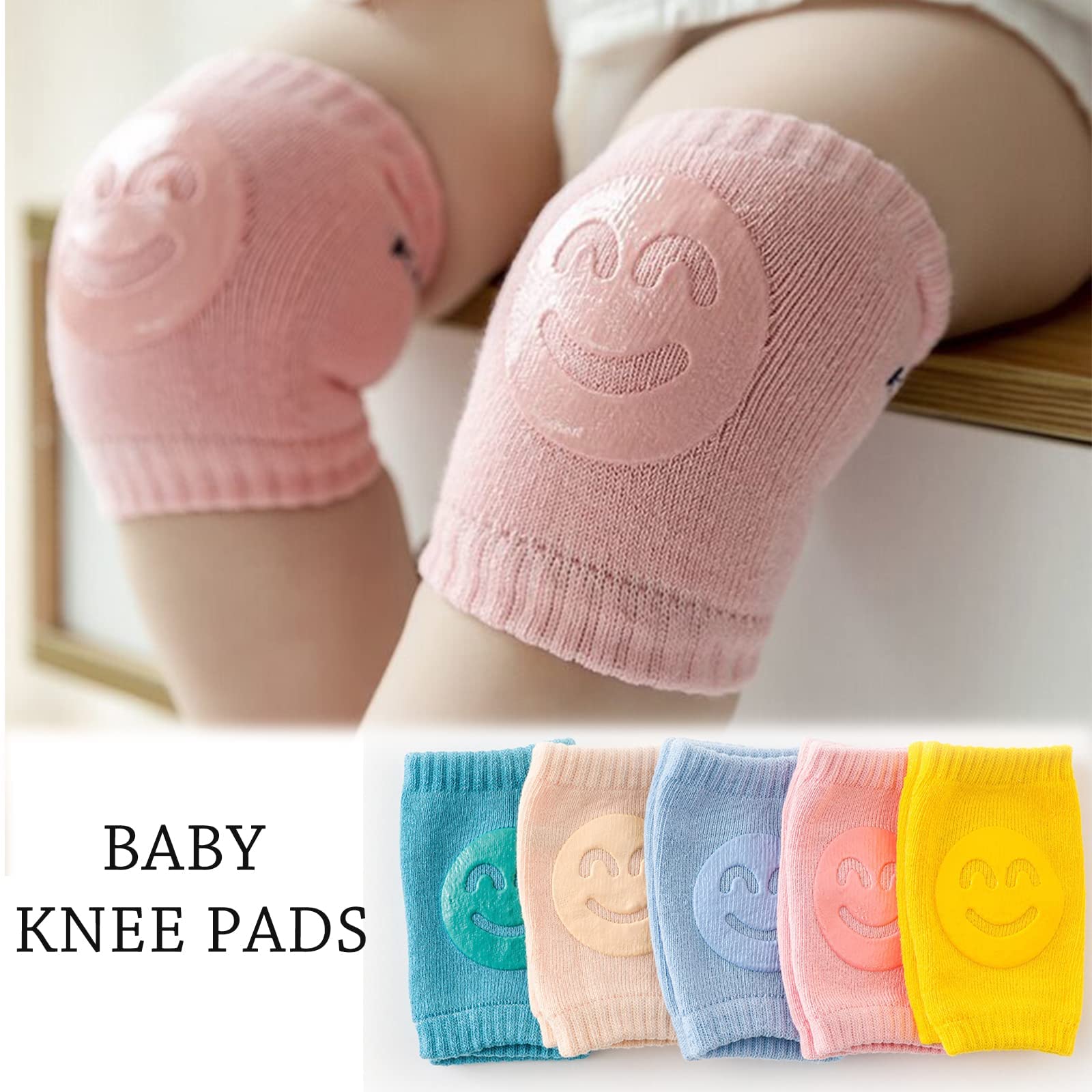 Little World Baby Knee Pads for Crawling - 5 Pack Anti Slip Unisex Baby Knee Protectors - Toddler Knee Pads for Baby - Image 5