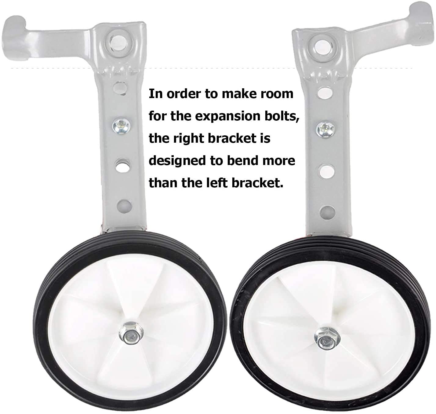 Little World Bicycle Training Wheels, Variable Speed Bike Training Wheels Bicycle Stabilizers Mounted Kit for Kids Variable Bike of 18 20 22 Inch, 1 Pair (Sliver) - Image 8