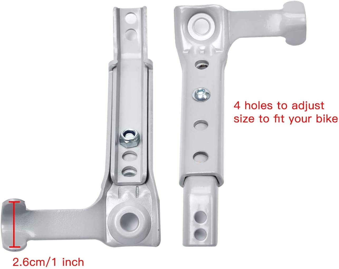 Little World Bicycle Training Wheels, Variable Speed Bike Training Wheels Bicycle Stabilizers Mounted Kit for Kids Variable Bike of 18 20 22 Inch, 1 Pair (Sliver) - Image 9