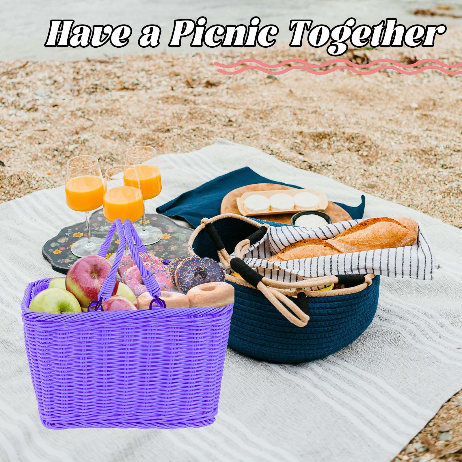 Little World Bike Basket Front Bicycle Bike Baskets for Kids - Handwoven, Detachable Front Handlebar Basket, Ideal for Shopping, Commuting, and Pet Carriers 1 Pack - Image 7