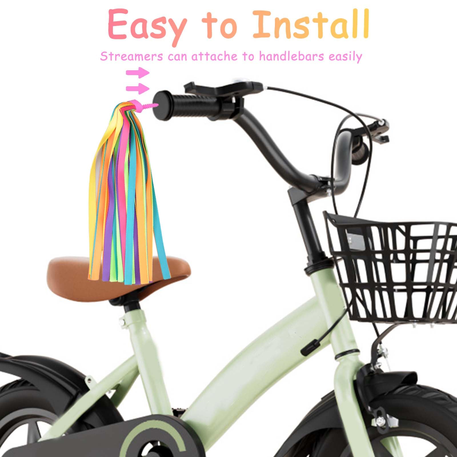 Little World Kids Bike Bell and Streamers, Orange Pentagram Bicycle Horn Accessories for Children - Image 5