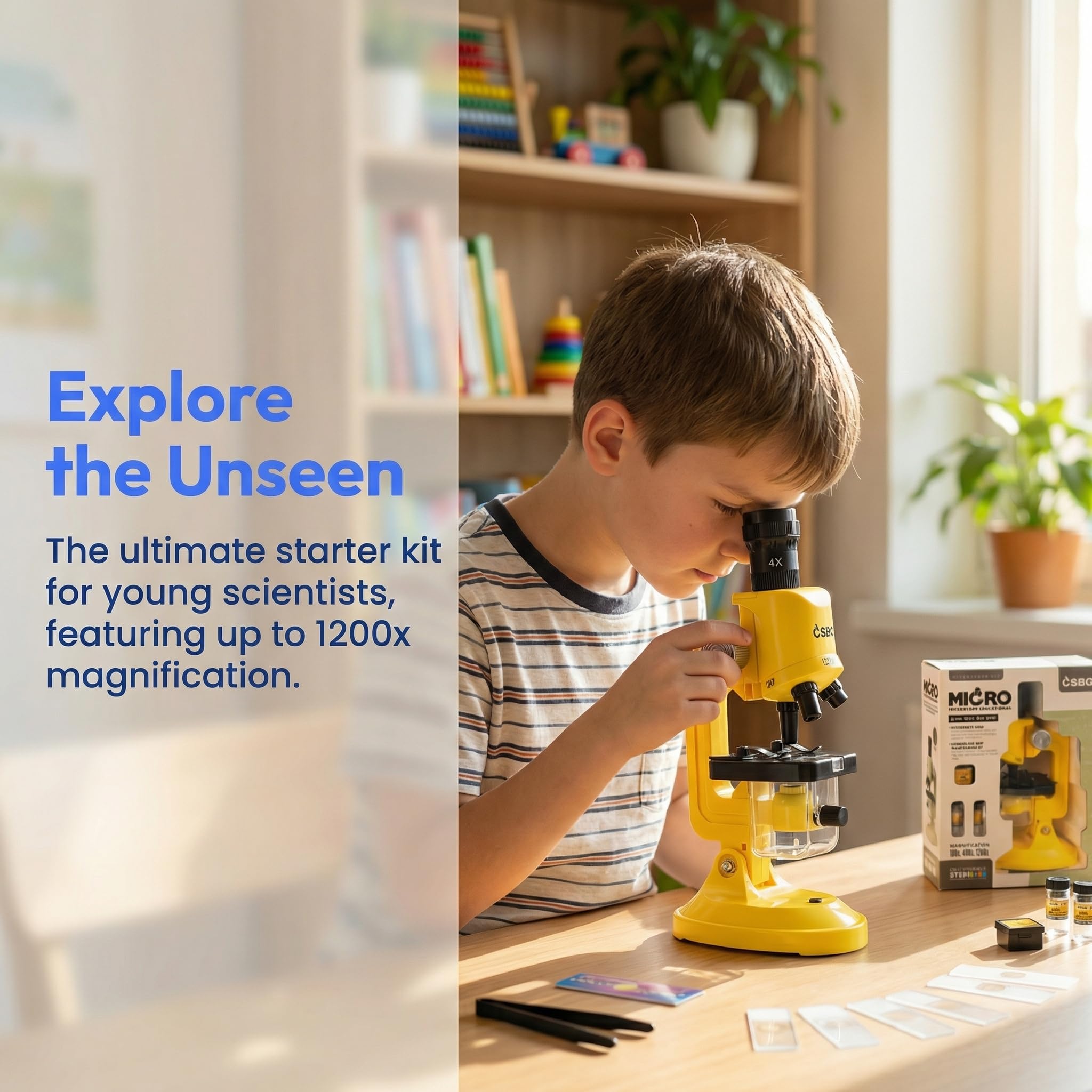 Little World Microscope for Kids, 100x 400x and 1200x Science Kits for Kids Age 5-7 Age 8-12, Microscope Beginner Kit with LED, Learning Resources Toys, Science Experiment STEM Kits for Boys Girls - Image 6