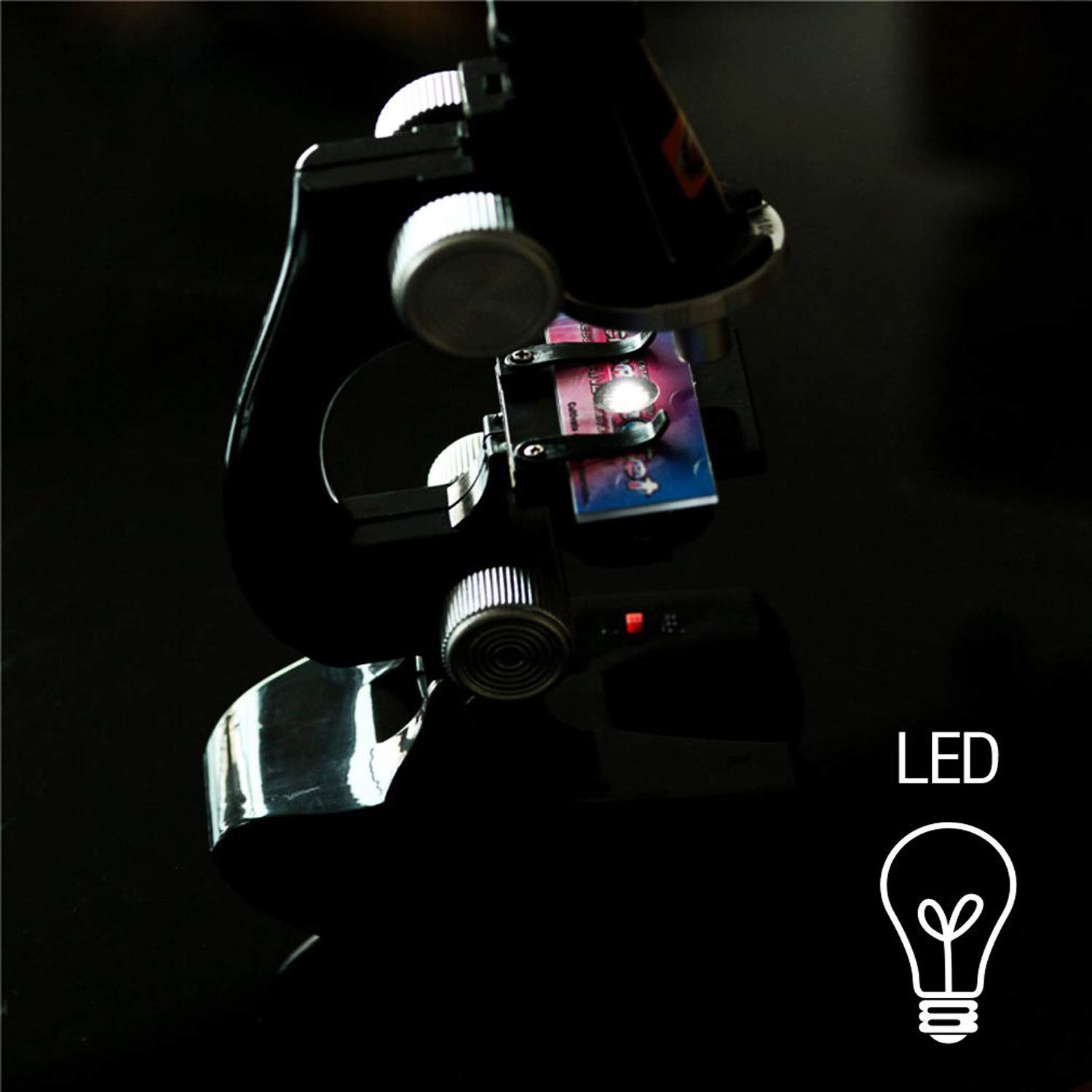 Little World Science Kits for Kids Beginner Microscope Kit with LED 100X 400X and 1200X Magnification Kids Educational Toy Birthday Halloween - Image 6