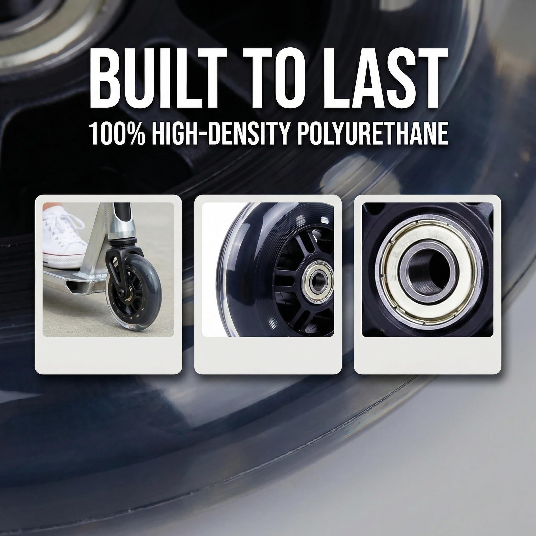 Little World Scooter Wheels - Quality Pair of 2pcs 100mm Stunt Scooter Wheels for Smooth Ride - Image 3