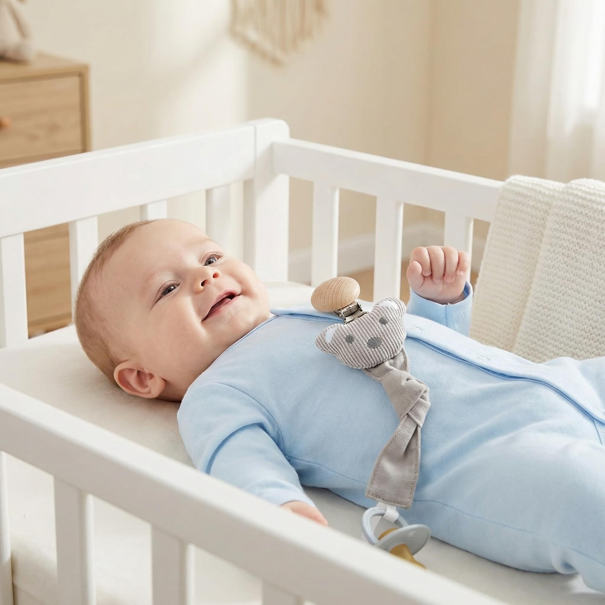 Pacifier Clips - 5 Pack Paci Holder Baby Boys Girls - Teething Beads Soothie Binky Clips Teether Toys - Best Gift Idea for Toddlers - Image 8