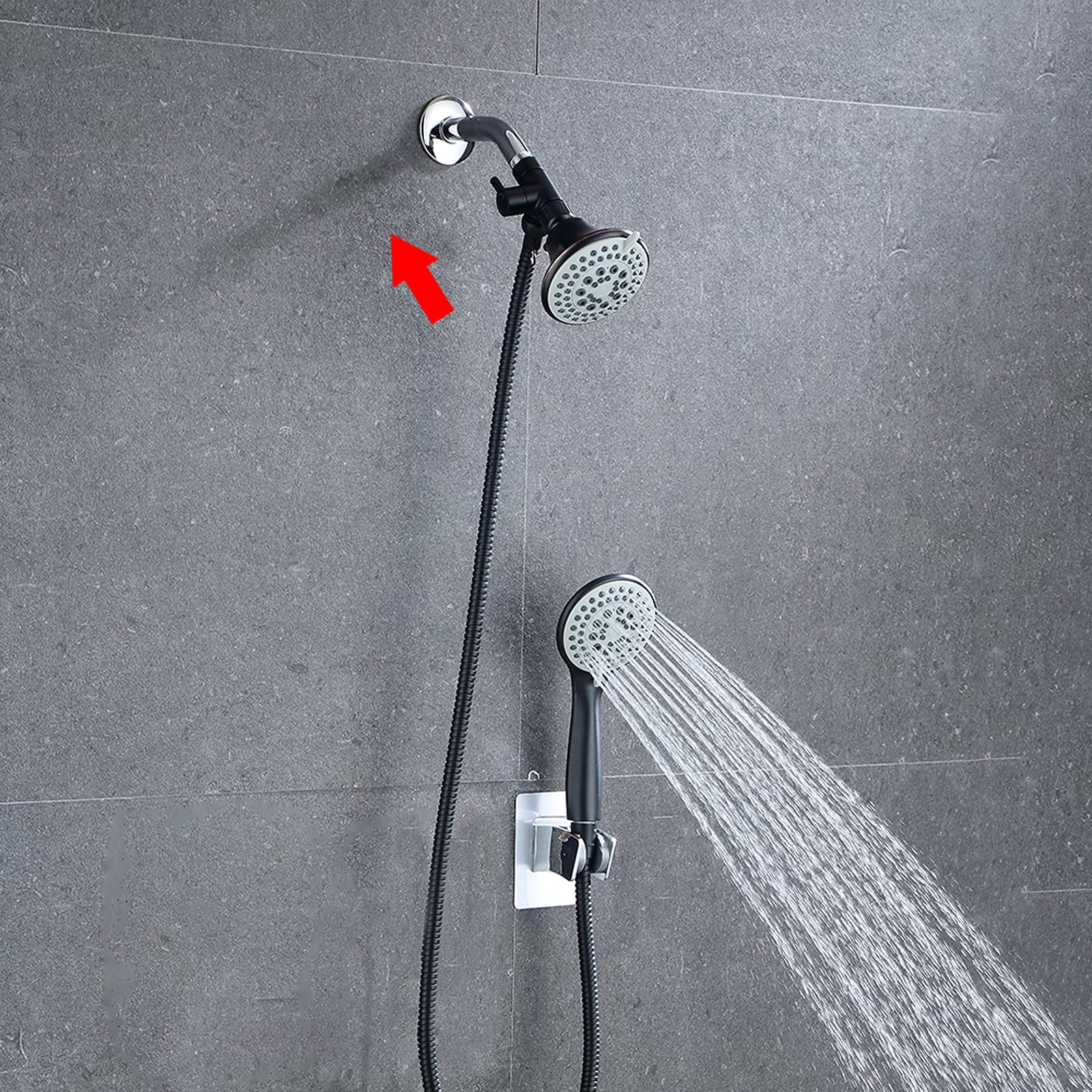 Shower Diverter Valve – G1/2 Solid Brass 3 Way Shower Diverter Valve for Hand Held Showerhead, Black - Image 6