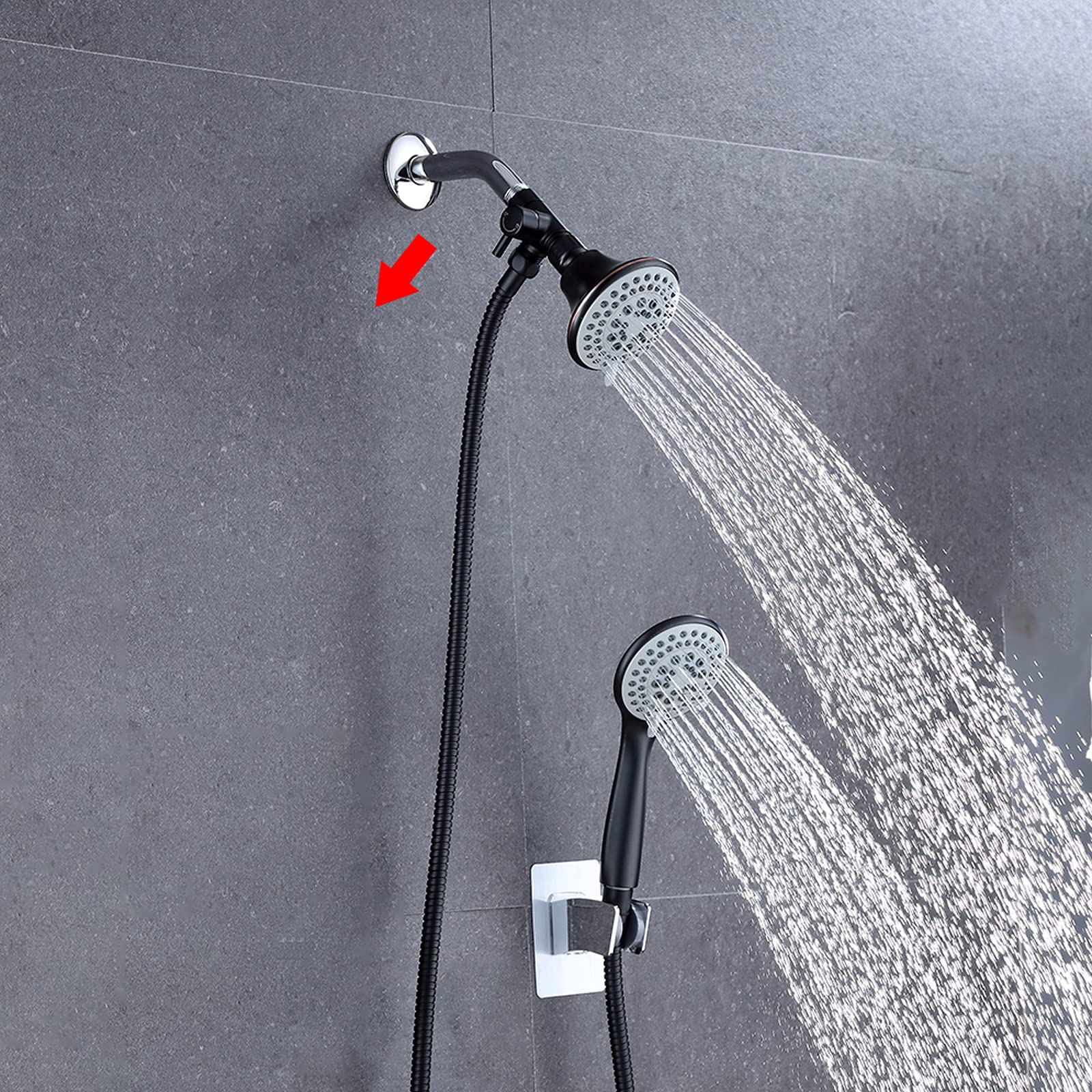 Shower Diverter Valve – G1/2 Solid Brass 3 Way Shower Diverter Valve for Hand Held Showerhead, Black - Image 7