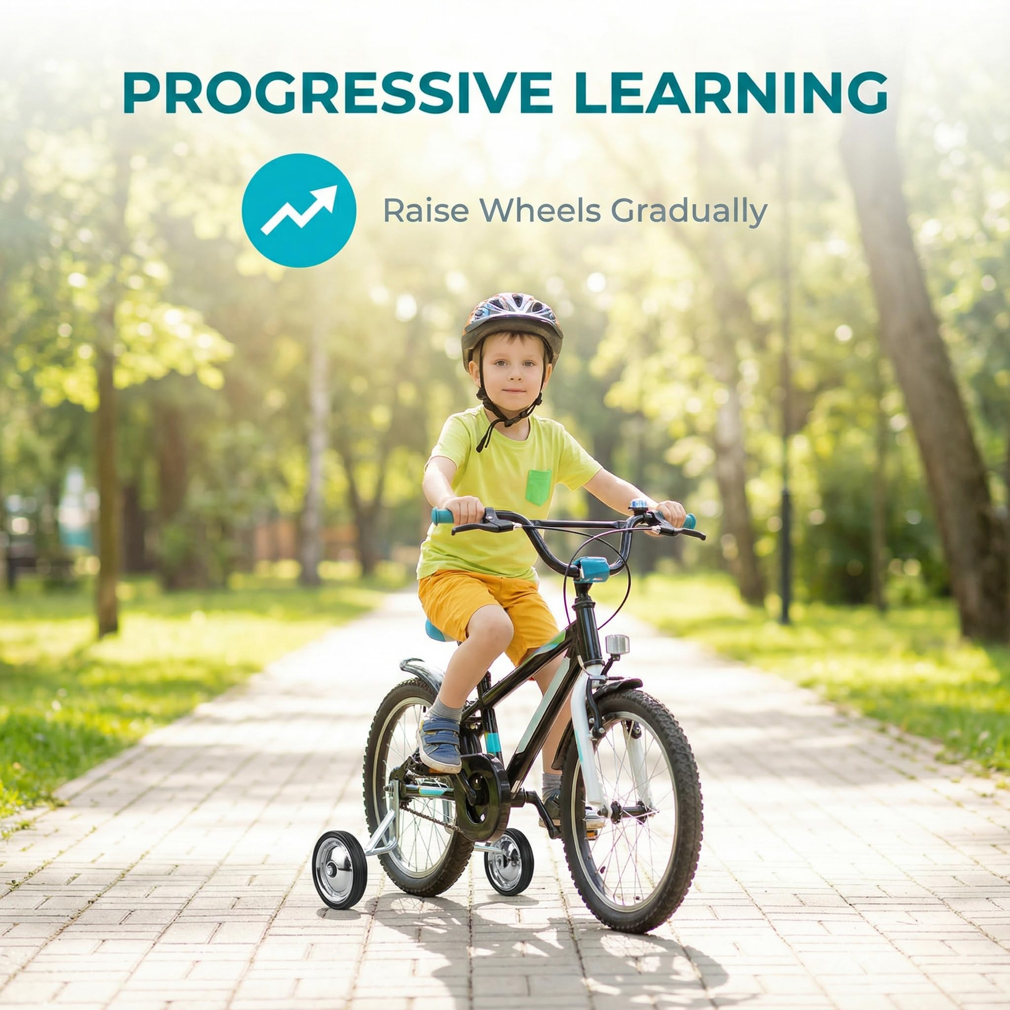 Training Wheels Little World Heavy Duty Rear Bicycle Stabilizers Mounted Kit Compatible for Bikes of 14 16 18 Inch, 1 Pair-Stronger Version - Image 5