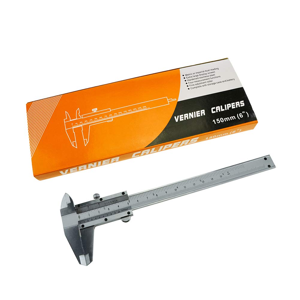 Vernier Caliper, 6 Inch/150mm Professional Micrometer Stainless Steel Caliper Measuring Tool for Inside, Outside, Depth and Step Measurements - Image 6