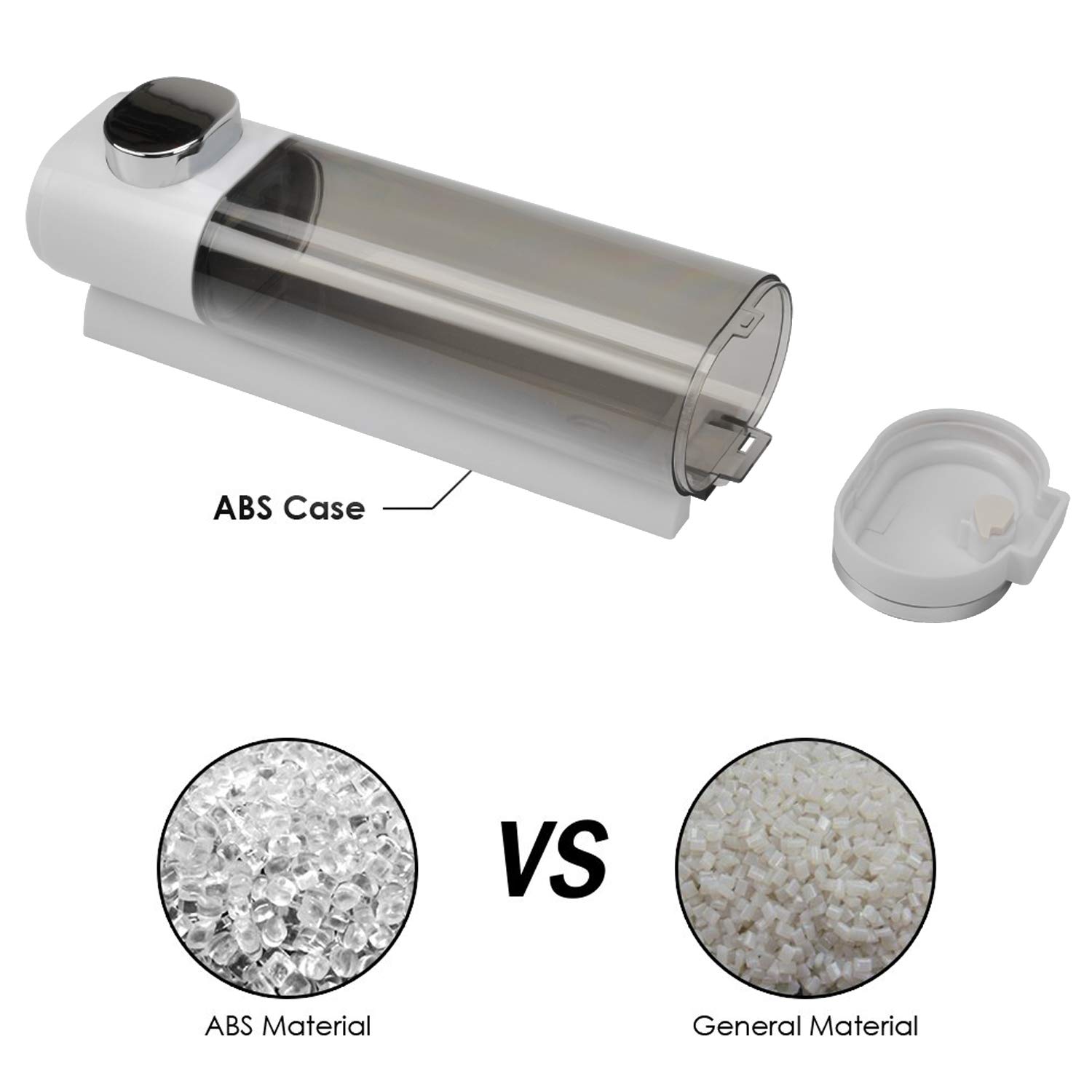 Wall Mounted Soap Dispenser Bathroom, Shower Soap Dispenser 300ml Body Wash Dispenser Set, Shampoo and Conditioner Dispenser Hand Pump for Toilet Bathroom Hotel Kitchen White - Image 3