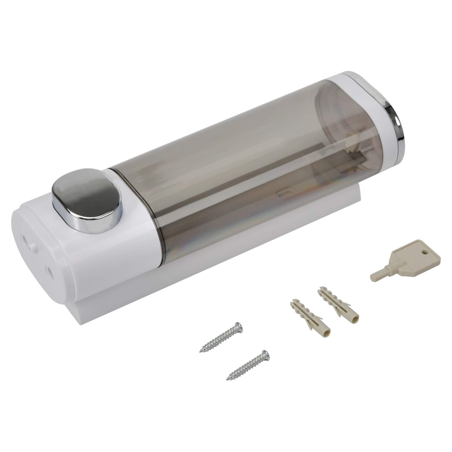 Wall Mounted Soap Dispenser Bathroom, Shower Soap Dispenser 300ml Body Wash Dispenser Set, Shampoo and Conditioner Dispenser Hand Pump for Toilet Bathroom Hotel Kitchen White - Image 4