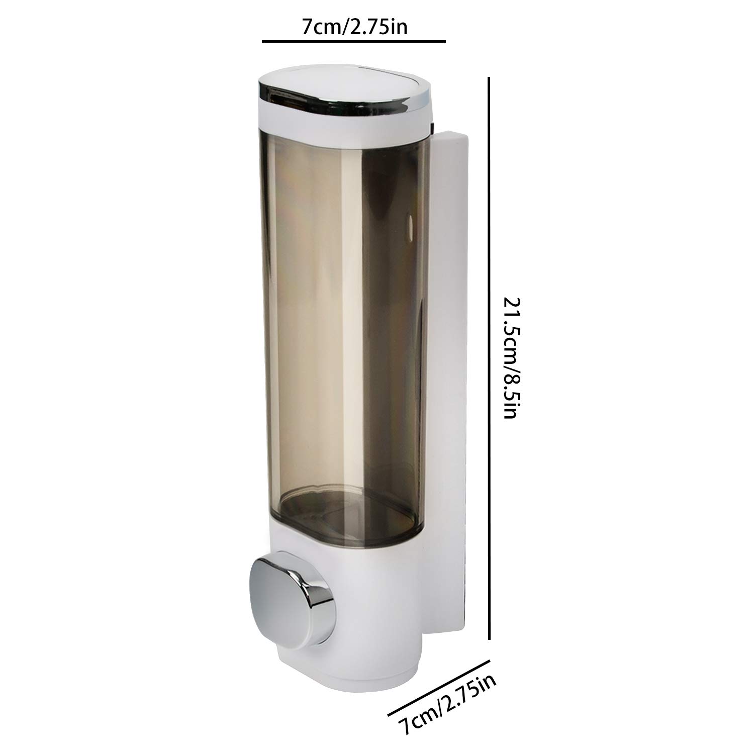 Wall Mounted Soap Dispenser Bathroom, Shower Soap Dispenser 300ml Body Wash Dispenser Set, Shampoo and Conditioner Dispenser Hand Pump for Toilet Bathroom Hotel Kitchen White - Image 5